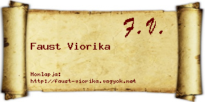 Faust Viorika névjegykártya